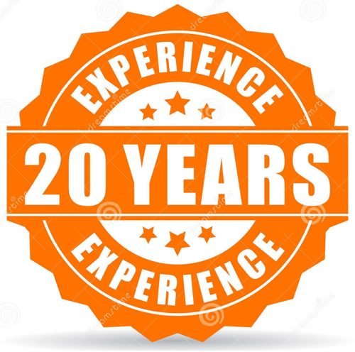 20 Years of Experience badge